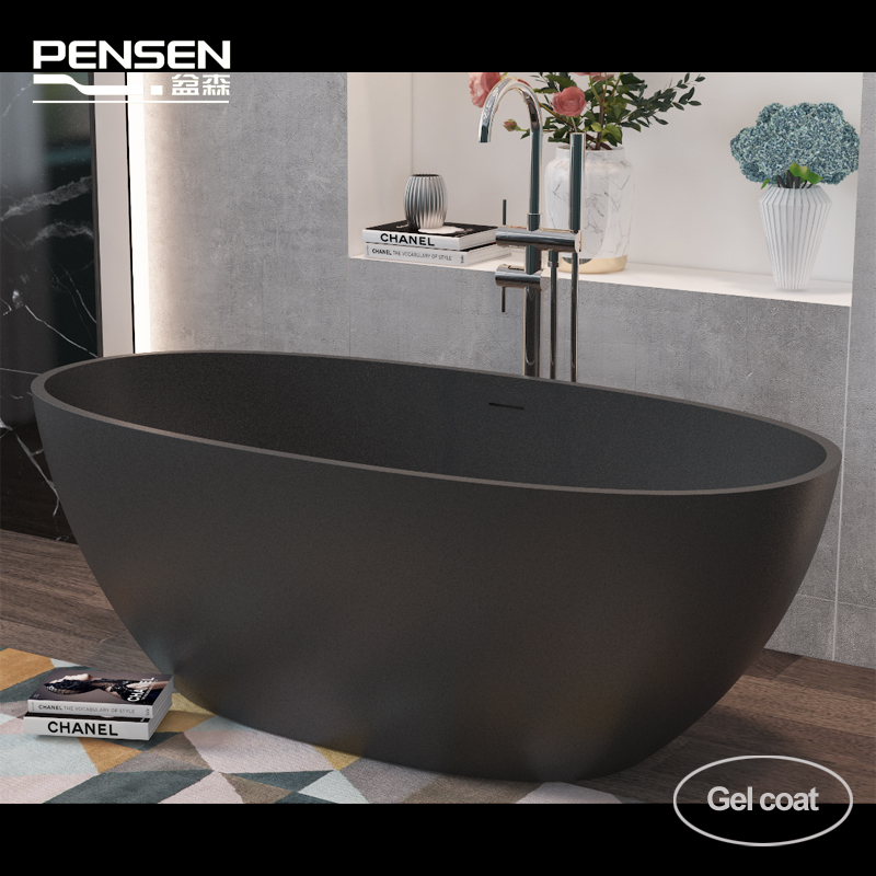 Pensen Item 8801 71inch gel coat bathroom bathtub freestanding clear acrylic bathtubs black freestanding bathtub